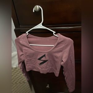 Slade energy pink cropped top long sleeve
